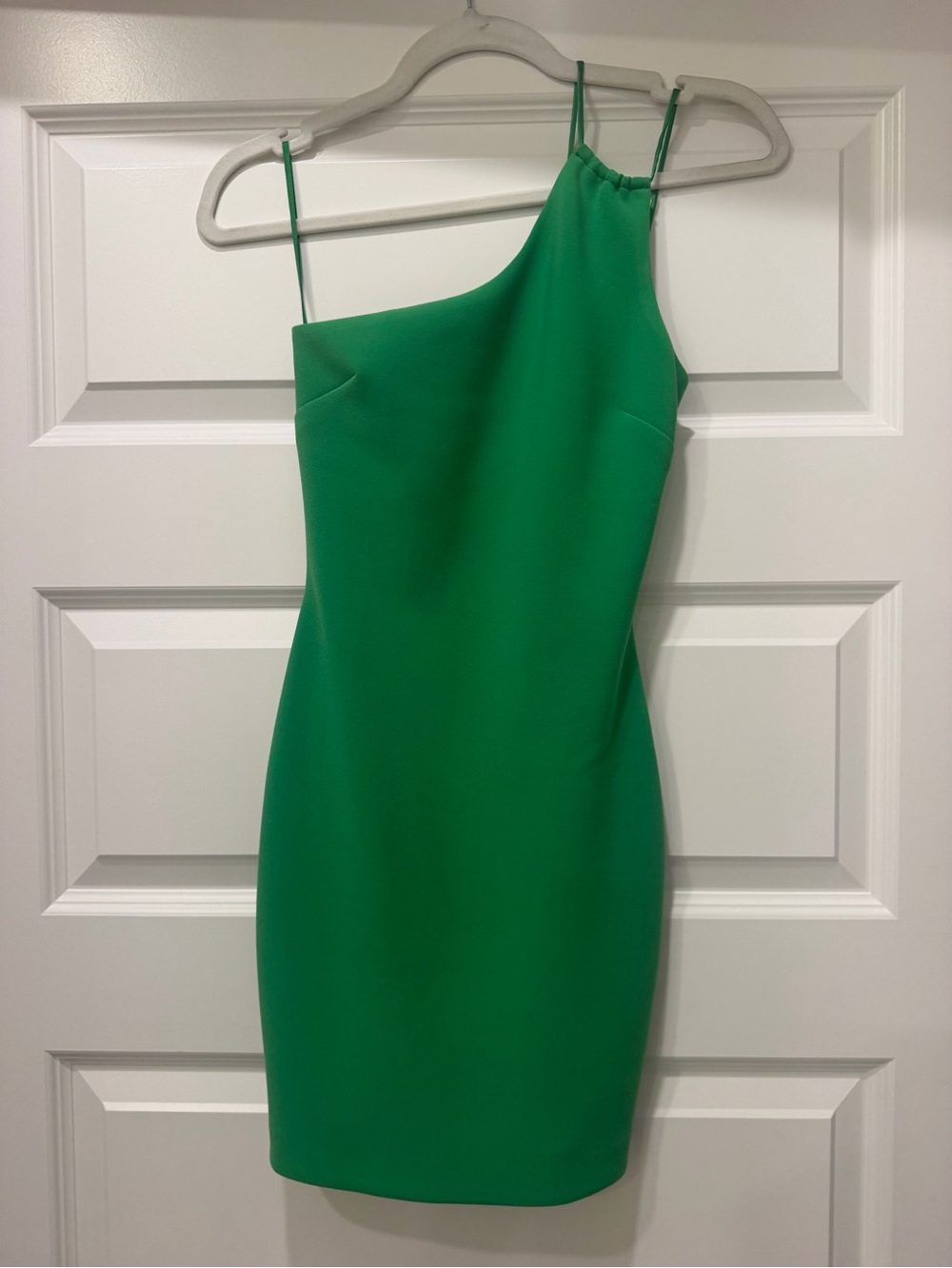 Bec + Bridge mini US 2 green one shoulder dress